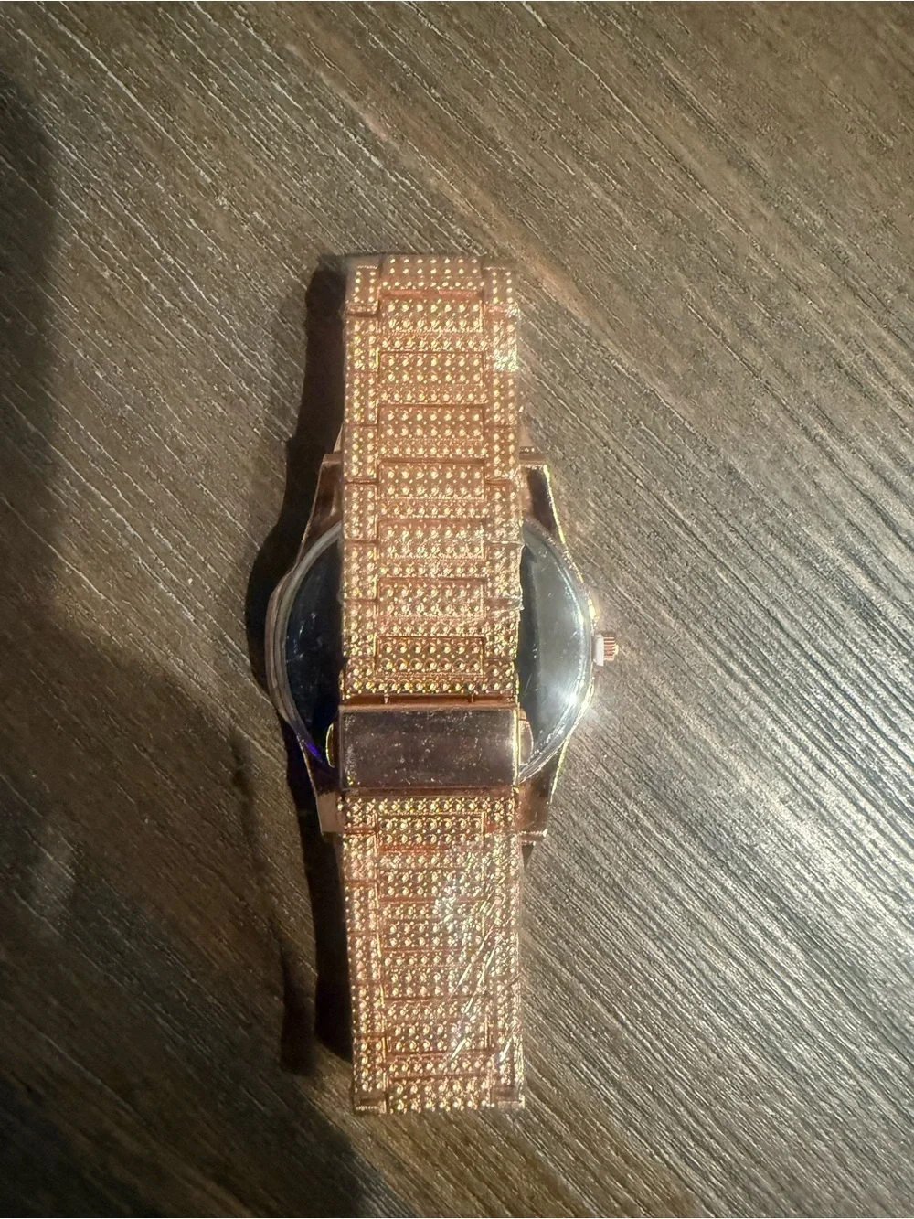 Rose Gold Crystal Pave Women’s Watch Bracelet